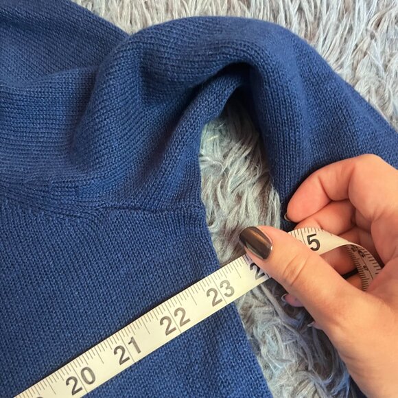 Chico's Royal Blue Crew Neck Cotton Sweater Size XL - Picture 3 of 5